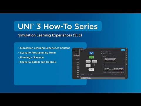 UNI® 3: How to Work with Simulation Learning Experiences (SLE) | Scenario Programming Tutorial