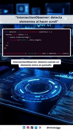 “IntersectionObserver: detecta elementos al hacer scroll”
