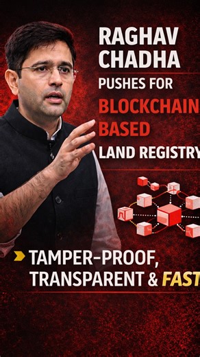 World Power Updates | News • Geopolitics • Markets | India ke land records aaj bhi paper, fraud aur court cases mein fase hue hain. Isliye Raghav Chadha ne Parliament mein ek strong idea rakha... | Instagram