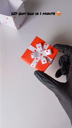 DIY Mini Gift Box🎁😍/ Easy Paper Gift Box Tutorial #diy #craft #handmade #papercraft #love