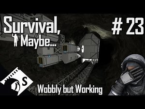 Survival, Maybe... #23 Piston Elevator with Vanilla (A Space Engineers Survival Series)