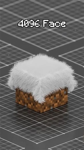 ODDLY SATISFYING Minecraft Cube Fur Physics | BLENDER SIMULATION | ASMR #asmr #shorts #minecraft