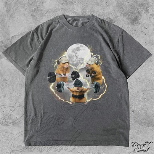 Hamster Gym Tshirt, Weightlifting Pump Cover Shirt, Funny Workout T-shirt - Etsy