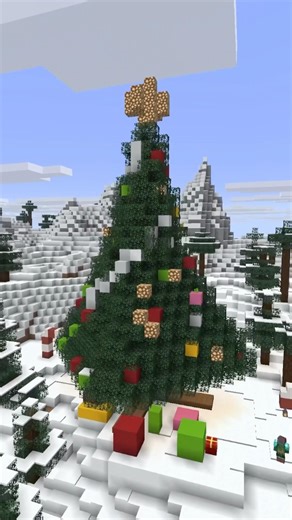 Christmas Tree SPEED BUILD #christmas #minecraft #minecraftmeme #epic #gaming #builds