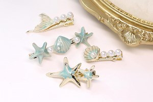 Mermaid Hair Clips Set, Seafoam Pearl Ocean Hair Accessories - Etsy Canada