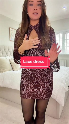 This long-sleeved lace dress with a daring cutout is perfect for making a statement — elegant, feminine, and just the right amount of wow. Dress it up for date night or special occasions 💖 #LaceDress #CutoutStyle #ElegantFashion #TikTokShopFashion #StatementLook