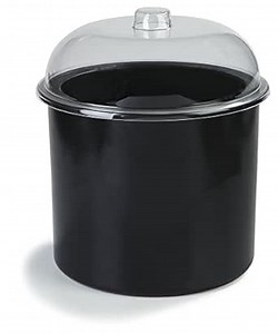Carlisle FoodService Products Coldmaster Ice Cream Server Insulated Crock with Lid for Kitchens and Restaurants, Plastic, 3 Gallons, Black