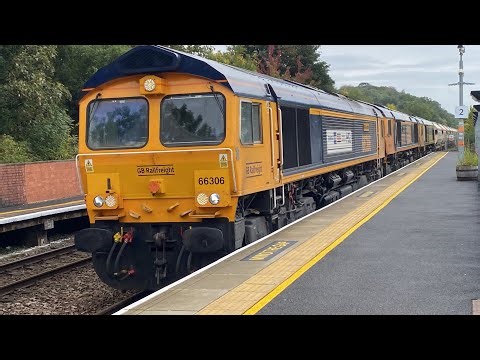 Triple header 66306 & 66772 & 66708 & crossover with 195004 1L53 Lea Road 1/10/2025