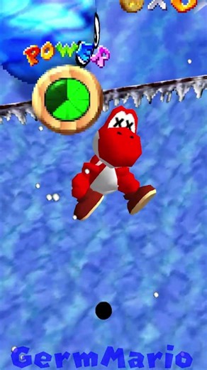 Fire Yoshi falling in Ice in Mario 64 #supermario #gaming