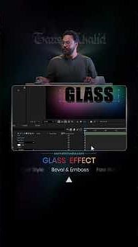 Glass Effect in After Effects (Bevel & Emboss) 🖥️ 👀