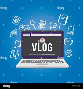 vlog video blogging vector illustration concept design Stock Vector Image & Art - Alamy