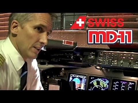 Swiss MD11 Flight Preparations - Storm/Tailwind/Crosswind/Windshear (2003)
