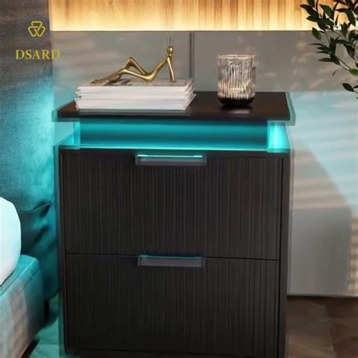 Modern LED Nightstands with Wireless Charging & RGB Lights | Smart Bedroom Upgrade 2026 #nightstand