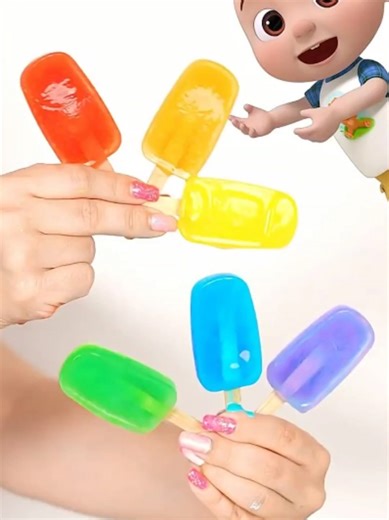 Make Colorful Rainbow Popsicles with CoComelon