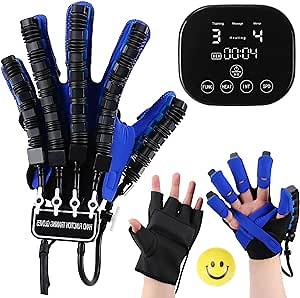 Amazon.com: Rehabilitation Robot Glove for Stroke Hemiplegia Finger Hand Stroke Recovery Equipment for Left or Right Robotic Hand Trainer with Heating Massage Mirror Glove (Right Hand, L) : Health & Household
