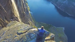 Drone captures incredible footage of Kjeragbolten in Norway | The Independent