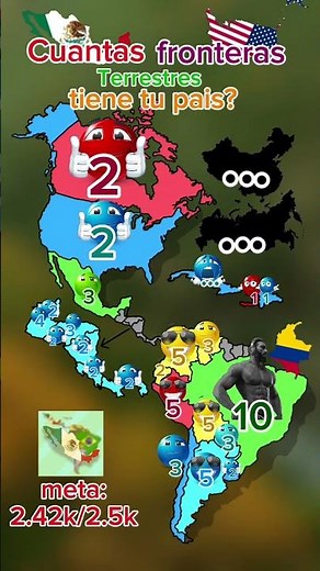 ¿Cuantas fronteras terrestres tiene tu pais? #geography #fyp #mapping #latam