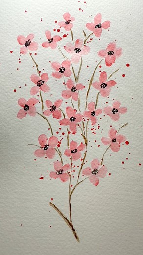 1. Introduction – Setting Up “Today I’m creating loose watercolor flowers using a fun splatter-and-shape technique. I start with clean watercolor paper and prepare a few vibrant pigments.” 2. Step 1 – Splattering the Color “I begin by loading my brush with watery pigment and gently splattering it across the paper. These random splashes will become the base of my flowers.” 3. Step 2 – Shaping the Petals While Wet “Before the splatters dry, I use a wet brush to pull the color outward and shape the