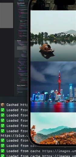 Modern SwiftUI remote images system, downsampling, queue cache