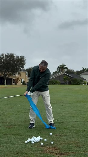 Width Stops Being Steep A narrow backswing often leads to steep transition, early extension, and rushed sequencing. Using a band gripped out of the club with the other end anchored under the lead foot creates a constant stretch that trains: 👉 width without lifting 👉 arms staying in front of the body 👉 better radius and structure at the top 👉 more space to shallow in transition The goal is simple: Keep tension in the band. If the band goes slack, the swing has collapsed. Save this if you feel