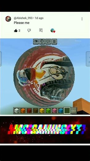 🚀🚀subscribers logo build for MINECRAFT #MINECRAFT #shorts🚀🚀