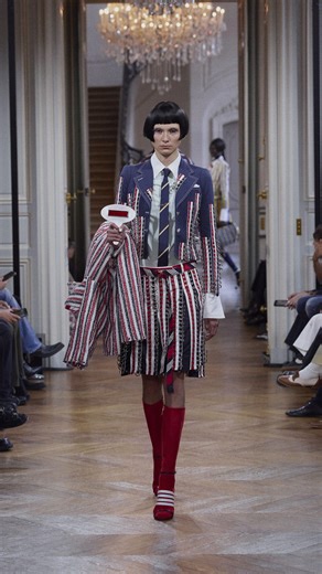 IMG Models Worldwide on Instagram: "IMG Models for Thom Browne SS26, Paris Fashion Week Gu Yutong Shane Stevens Marina Makuac Bonnie Chisholm Olivia Petersen Laura Reyes #ThomBrowne #PFW #parisfashionweek"