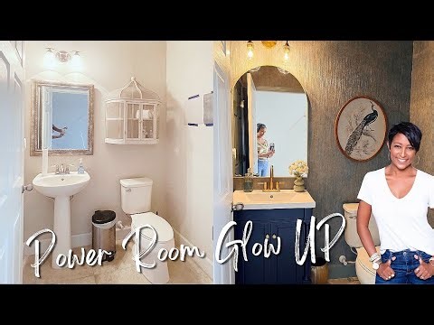 Powder Room Makeover in One Weekend | Small Bathroom Update & Budget Design