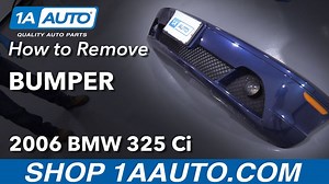 How to Remove Bumper 2004-13 BMW 325Ci