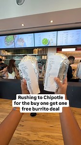 44K views · 76 reactions | Chipotle have a buy one get one free offer on burritos in Dubai. As part of its National Burrito Day celebration, you can get a free burrito using the code BURRITO on the Chipotle app. This deal is available in-store and on deliveries in select neighbourhoods (near JBR and Dubai Hills) only on Thursday April 3. #dubai #chipotle | Time Out Dubai | Facebook