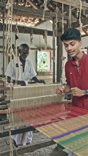 Inside Bhagalpur Handloom 🧵 | Real Saree Weaving Process #handloom #blogger #indiancraftsmanship