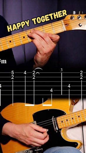 How to Play Happy together | The turtles #guitar #guitartutorial #guitartabs