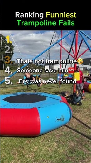 Ranking FUNNIEST Trampoline FAILS 🤣 #shorts