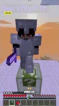 Minecraft "şans blokları" w/@BerkAlpYT #minecraft #shorts #minecraftshorts #yusufte