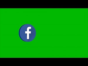 3D Facebook Logo Green Screen