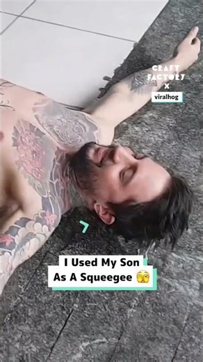 Turning my son into a human sponge 🧽