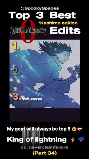 Ranking the Best JJK Edits 34 #jjk #kashimo #ranking