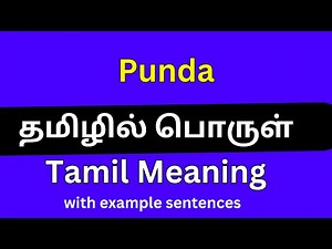 Punda meaning in Tamil/Punda தமிழில் பொருள்