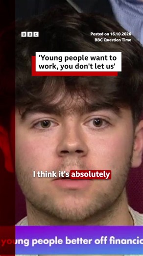 Are young people actually lazy? With just under one million young people in the UK not in education, employment or training, Writer and Commentator George Monbiot, Conservative Mims Davies and Plaid Cymru’s Delyth Jewell debate young peoples situation on BBC Question Time. #YouthEmployment #Wales #UKNews #BBCNews