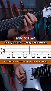 How to play "Crazy Train" RIFF🎸 - Ozzy Osbourne 🤘🔥 Try this legendary guitar riff!! • #guitarriff #guitarra #guitarlesson #ozzyosbourne #metal | Mario Mailool