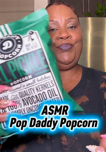 ASMR| TRYING POP DADDY POPCORN | CRUNCHING SOUNDS #asmrcrunch #asmrtriggers #fyp #TikTokCreatorSearchInsightsIncentive