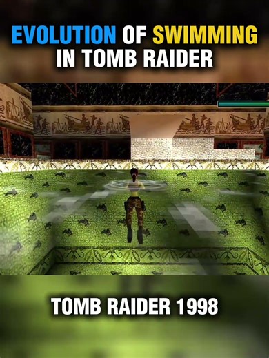 Evolution of Tomb Raider Swimming #tombraider #gaming #laracroft
