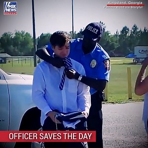 3.7M views · 10K reactions | HEARTWARMING: A police officer in Georgia saved the day when he helped a student fix his tie before his high school graduation ceremony. | Fox News | Facebook