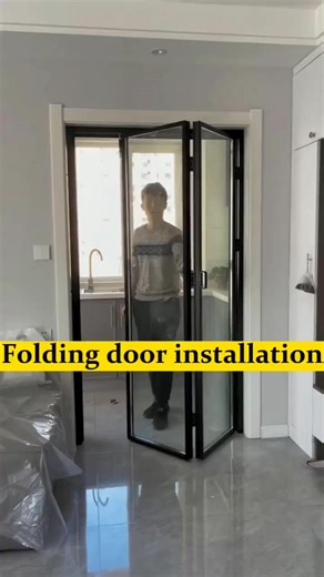 Folding door installation.#foldingdoor #slidingdoor #aluminumwindows #windows #windowfactory #fyp #foryou #viral #homedecor #homedecormalaysia #kakidekomalaysia #dekorumah #hiasrumah #carporch #patio #foldingdoor #safetydoor #outdoortiles #houserenovation | Chinawindoors