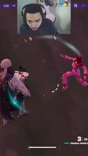 When you start panicking but hit a sniper no scope #fortnite #gaming