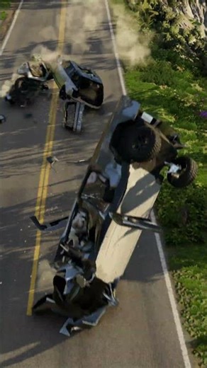 Realistic Highway Car Crashes #275