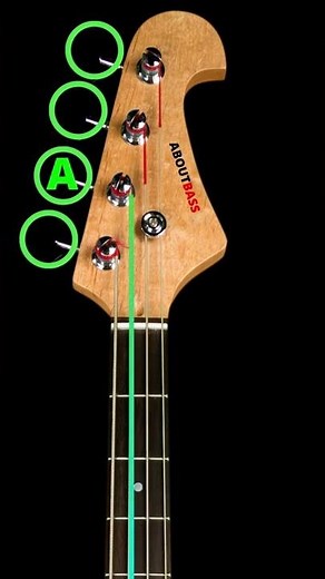 Bass Guitar Tunnig with a bass guitar tuner #Shorts