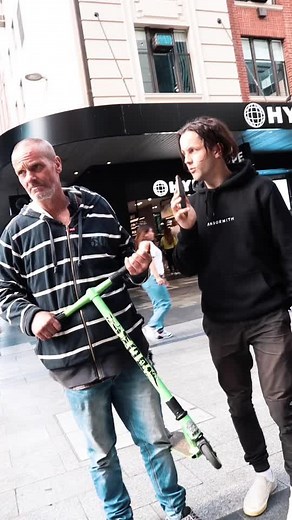 I was scared he was gonna throw the scooter at someone 😳😂😂 #adelaide #interview #rundlemall #aussiebogan #onlyinaustralia #aussies #scooter