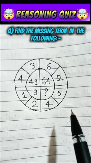 Missing Term 🎯🤯 #maths #reasoning #mathstricks #facts #shorts #mathsbymani9