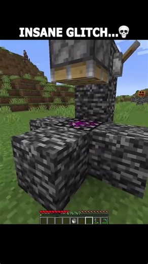 Insane minecraft glitch ☠️ #minecraft #games #gaming #minecraftbuilding #minecraftmemes #gameplay