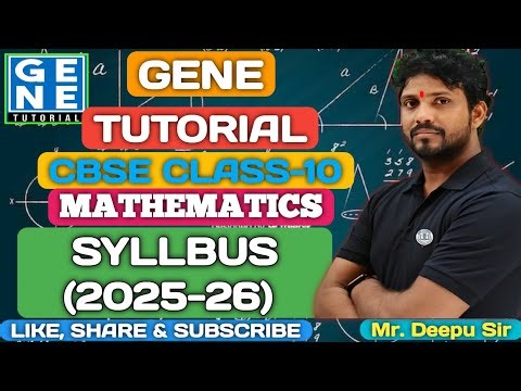 CBSE CLASS-10 MATHEMATICS Syllbus 2025-26💥